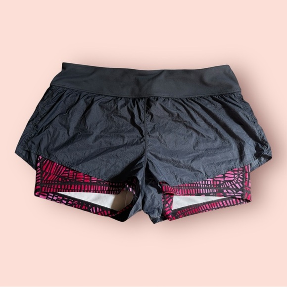 Zella‎ Black and Pink running shorts size large - Picture 1 of 7